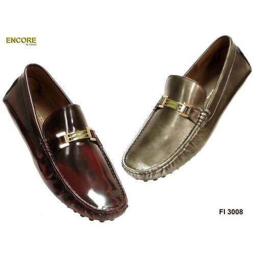 Encore By Fiesso Genuine Patent Leather Loafer Shoes With Bracelet FI3008